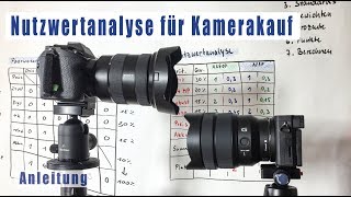 Nutzwertanalyse für den Kamerakauf oder Objektivkauf  inkl Paarweiser Vergleich [upl. by Atteuqahc231]