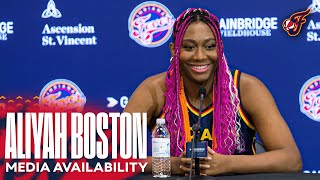 Aliyah Boston Media Availability  Indiana Fever Media Day [upl. by Eyanaj]