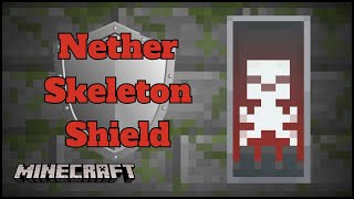 Minecraft Nether Skeleton Shield Banner Design  Its Banner Time [upl. by Pederson]