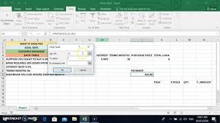 GOAL SEEK FUNCTION IN EXCEL [upl. by Vergil]