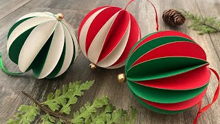 DIY Honeycomb Ball Ornament TwoTone  Christmas Crafts [upl. by Verada]