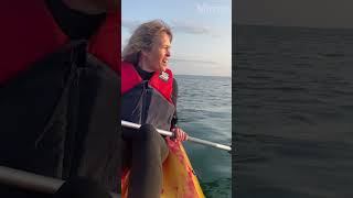 Woman encounters shark off the coast in Ireland shorts [upl. by Dworman]