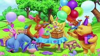 WINNIE THE POOH  Happy Birthday Background Music Inspired by quotWINNIE THE POOHquot cartoon  JMTV [upl. by Anaul955]