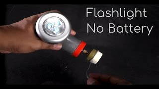 How to Make Crank Flashlight No Battery [upl. by Attennhoj]