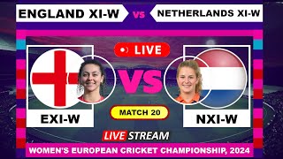 Netherlands XIW vs England XIW Live Cricket Today [upl. by Paulette560]