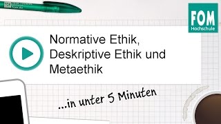 Normative Ethik deskriptive Ethik und Metaethik in unter 5 Minuten  Fast Forward Science 2016 [upl. by Netsirt]