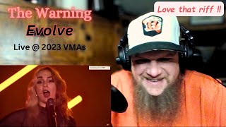 Reaction  The Warning  Evolve Live  the 2023 VMAs [upl. by Eicnarf]