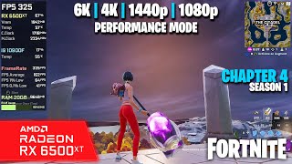 RX 6500 XT  Fortnite  Chapter 4  S1  6K 4K 1440p 1080p [upl. by Eoz851]