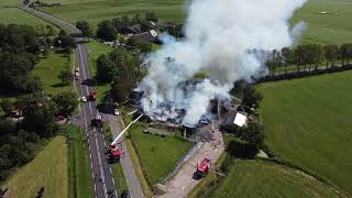 Grote brand verwoest zorgboerderij in Foudgum [upl. by Westberg550]