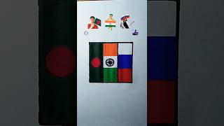 🇧🇩🇮🇳🇷🇺 Jana Gana Mana  Independence Day Drawing Republic Day shorts flagdrawing art [upl. by Bainbrudge994]