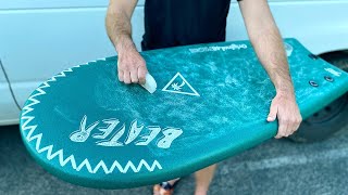 HOW TO WAX A SOFT SURFBOARD [upl. by Acinemod551]