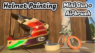 Custom MX Helmet PaintingArai MXV Japan StyleTJH Designs [upl. by Frasch]