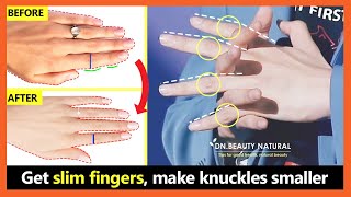 4 Mins for Slim fingers Get rid of big knuckles make fingers thinner elongate  Fingers exercises [upl. by Lynnell]