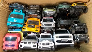 Box full of model cars  off roadRange RoverLexus 570Police CarBus CarBugattiAmbulancePick Up [upl. by Nevs809]