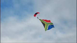 Airshow Paragliders bring the SA flag in [upl. by Godfry575]