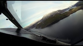 Widerøe Dash 8100 landing at Sandane Norway [upl. by Iznek863]