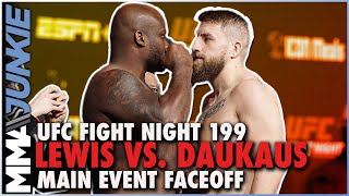 Derrick Lewis vs Chris Daukaus faceoff  UFC Fight Night 199 staredown [upl. by Anirbak]