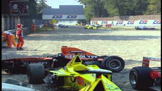 F1 2000 Monza Start Crashes  Alternate and Reverse Angles [upl. by Atinek]