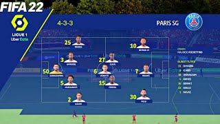 FIFA 22  Clermont vs Paris SaintGermain  Ligue 1  Full Match amp Gameplay [upl. by Nolur990]