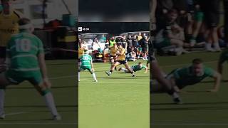 Turpin with the finish after good passing move Leeds Tykes V Billingham try rugbyhighlight sport [upl. by Howarth]