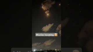 Missiles incoming 🔥🤯 war israel palestine lebanon iran viralvideo viralposts fyp [upl. by Reinnej]