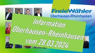 Leben mit der Energiewende  die Freien Wähler OberhausenRheinhausen informieren 28032024 [upl. by Odrautse389]