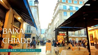 Baixa Chiado LISBON  Downtown on a Saturday Afternoon [upl. by Egarton]