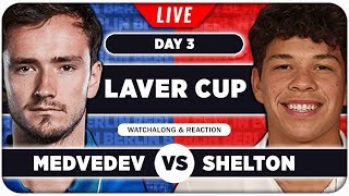 MEDVEDEV vs SHELTON ● Laver Cup 2024 ● LIVE Tennis Watchalong [upl. by Dredi]