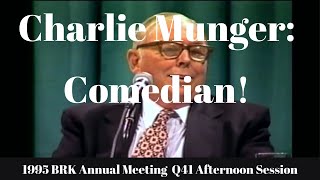 Charlie Munger Like Owning A Casino With A Restaurant In The Front 1995 BRK AGM Q41PM [upl. by Woodson182]