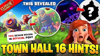 TOWN HALL 16 UPDATE Hinted by Clash of Clans  TH16 Hints in Hammer Jam Event Coc [upl. by Melisse]