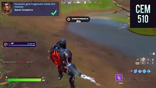 Excavate gem fragments inside dirt mounds Fortnite Shanta Character Style Quests [upl. by Juliann797]