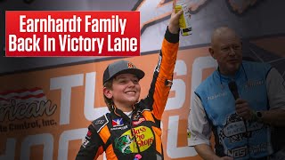 Dale Earnhardts Grandson Wins A Huge Dirt Race  Highlights amp Interview [upl. by Etnauq]