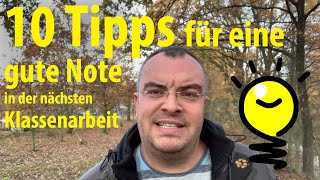 10 Tipps für eine gute Note in der nächsten Klassenarbeit  Lehrerschmidt [upl. by Prent462]