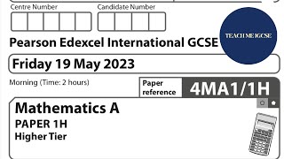 IGCSE Edexcel Mathematics A MayJune 2023 Paper 1H Q15 [upl. by Ebaj]