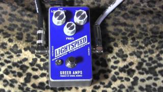 Greer Amps LIGHTSPEED Organic Overdrive pedal demo with Les Paul [upl. by Boff715]