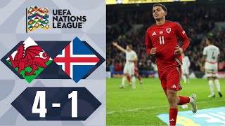 Brennan Johnson Goal  Wales vs Iceland 41 Highlights  UEFA Nations League 2024 [upl. by Ahsiam]