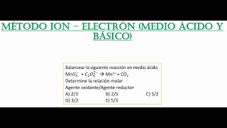 Balance de ecuaciones químicas MÉTODO IONELECTRÓN [upl. by Destinee904]