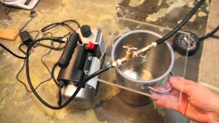 How to make a homemade vacuum chamber for degassing silicone [upl. by Nonnairb]