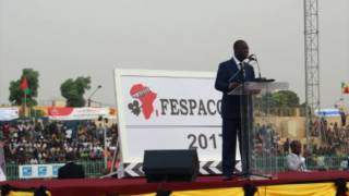 Cérémonie douverture du 25e FESPACO Discours du ministre ivoirien de la Culture Maurice Bandama [upl. by Streetman515]