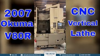 Okuma V80r CNC Vertical Turret Lathe For Sale [upl. by Enilav]