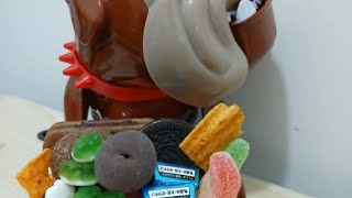 ASMR 🌈 PLACING Milk chocolate icecreamStrawberry chocolateGummiesCookiesChips IN MADDOG PLATE [upl. by Netti]