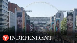 Live Wembley stadium ahead of Taylor Swift Eras concert [upl. by Anirod460]