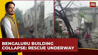 Bengaluru Building Collapse 1 Dead 14 Trapped Amid Heavy Rainfall  5ive Live  Shiv Aroor [upl. by Aisayt]