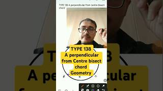 TYPE 138 A perpendicular from Centre bisect chord Geometry Deepak Sharma Maths ssc ssccgl sscchsl [upl. by Walsh300]