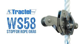 Tractel WS58 Stopfor Rope Grab  GME Supply [upl. by Adni]