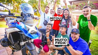 REAÇÃO DOS MEUS AMIGOS AO VER A MINHA MOTO NOVA BMW 1300 😱 [upl. by Raff]