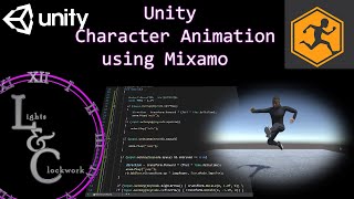 Unity MIxamo Character Animations idle walk jump  and how to add jump physics [upl. by Esinert]