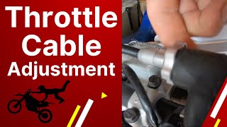 How to Adjust Dirt bike Throttle Assembly [upl. by Alley]