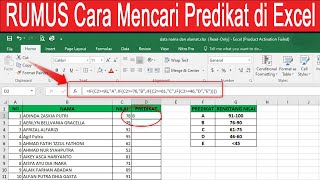 rumus atau cara mencari predikat di excel [upl. by Mandell]