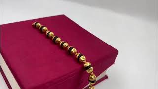 1 GRAM GOLD PLATED RUDRAKSHA BRACELET FOR MEN DESIGN A363 [upl. by Garrot]